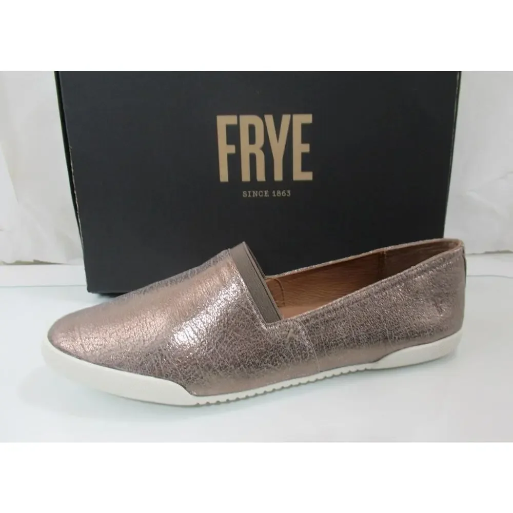 Women's Frye Melanie Slip On Flat Shoes Sneaker Pewter Size 9